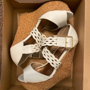 White Charlotte Russe Wedges